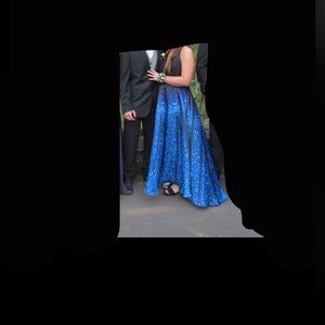Camille La Vie Blue Prom Dress